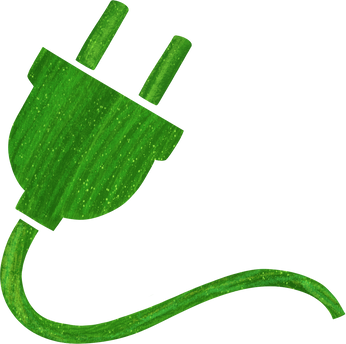 Textured Detailed Eco Friendly Plug Symbol